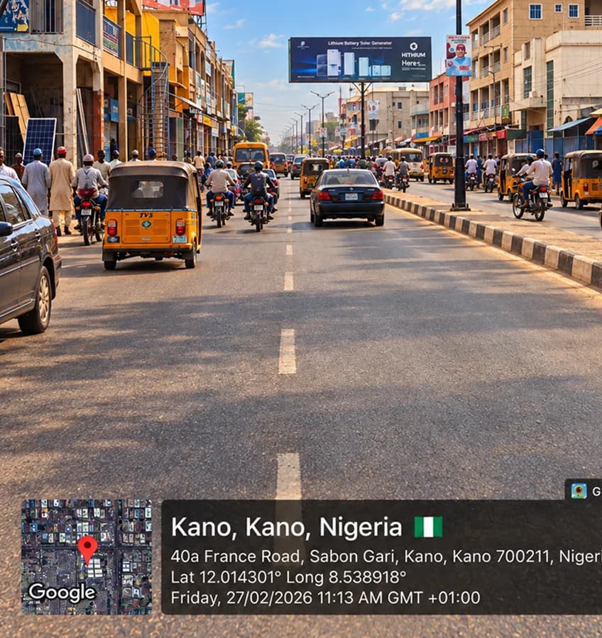 Destiny Media billboard on France Road, Sabon Gari, Kano